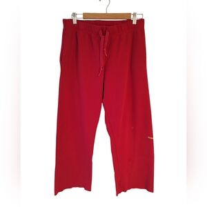 PINK Victoria's Secret Red with Gold Lettering Sweatpants Size Medium